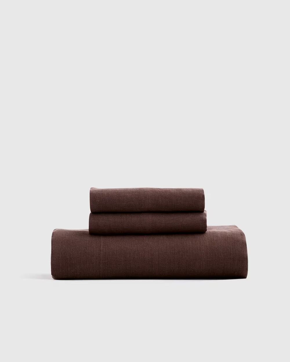 Quince European Linen Fitted Sheet Set Queen Espresso NWT